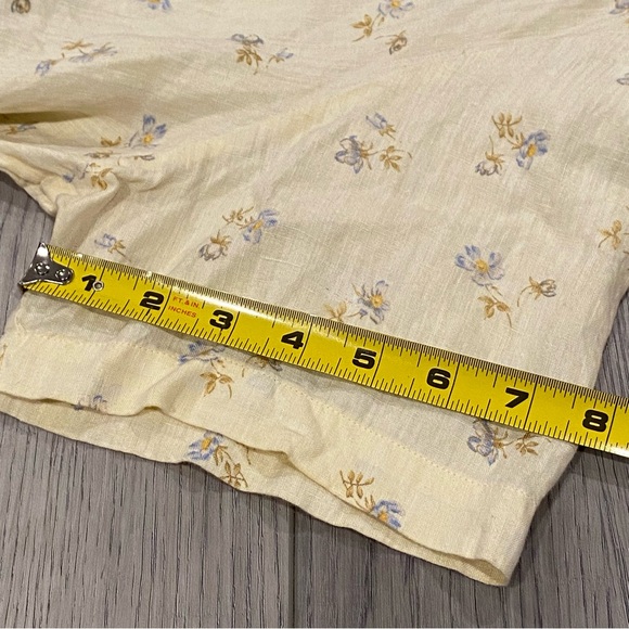 Vintage Land's End 100% Linen Shirt Women’s Size 18 R Cottage Floral Button Top - Picture 11 of 12